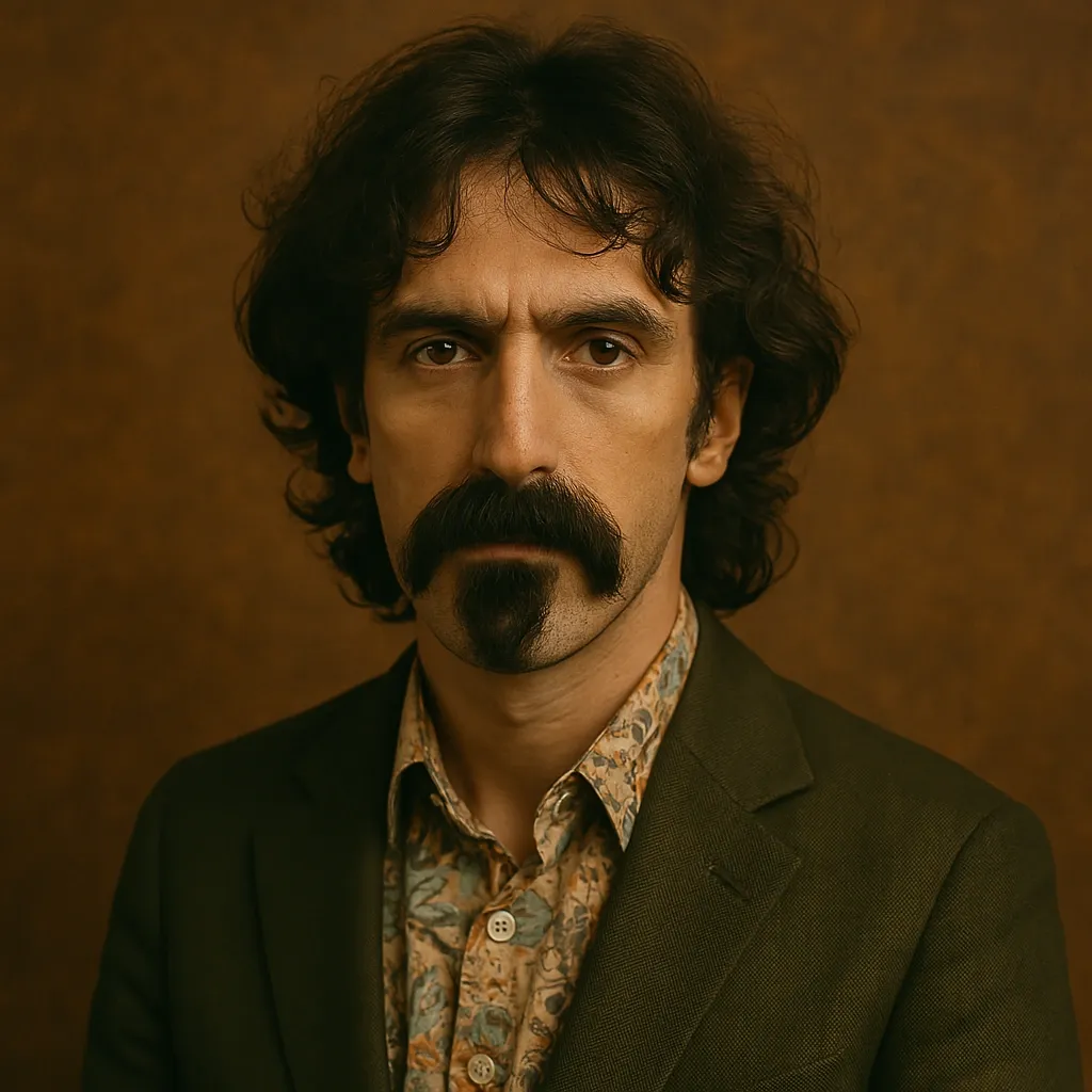 Mann mit Zappa-Bart und Schnurrbart
