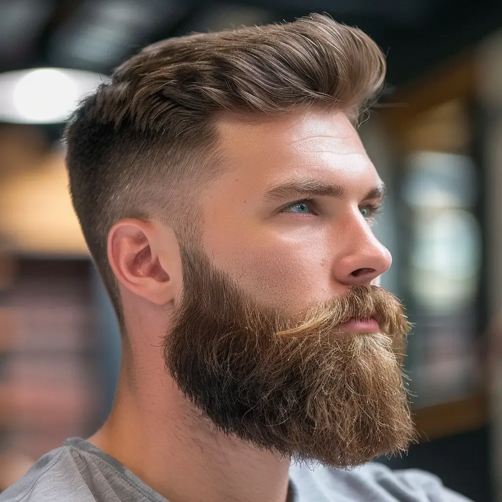 Herrenbart für ein dreieckiges Gesicht mit Volumen am Kinn für mehr Balance