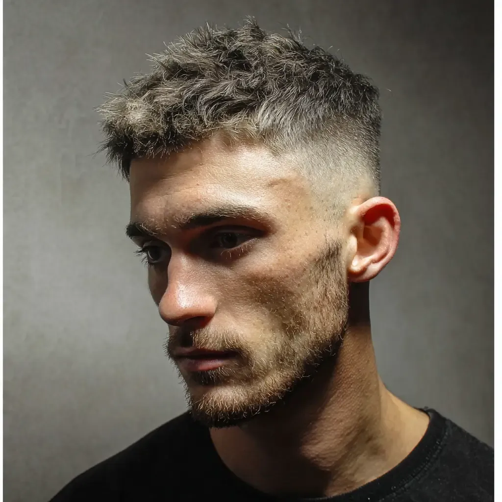 Herren-Textured-Crop mit natürlicher Textur und weichem Übergang, zeitgemäßer Stil 2026