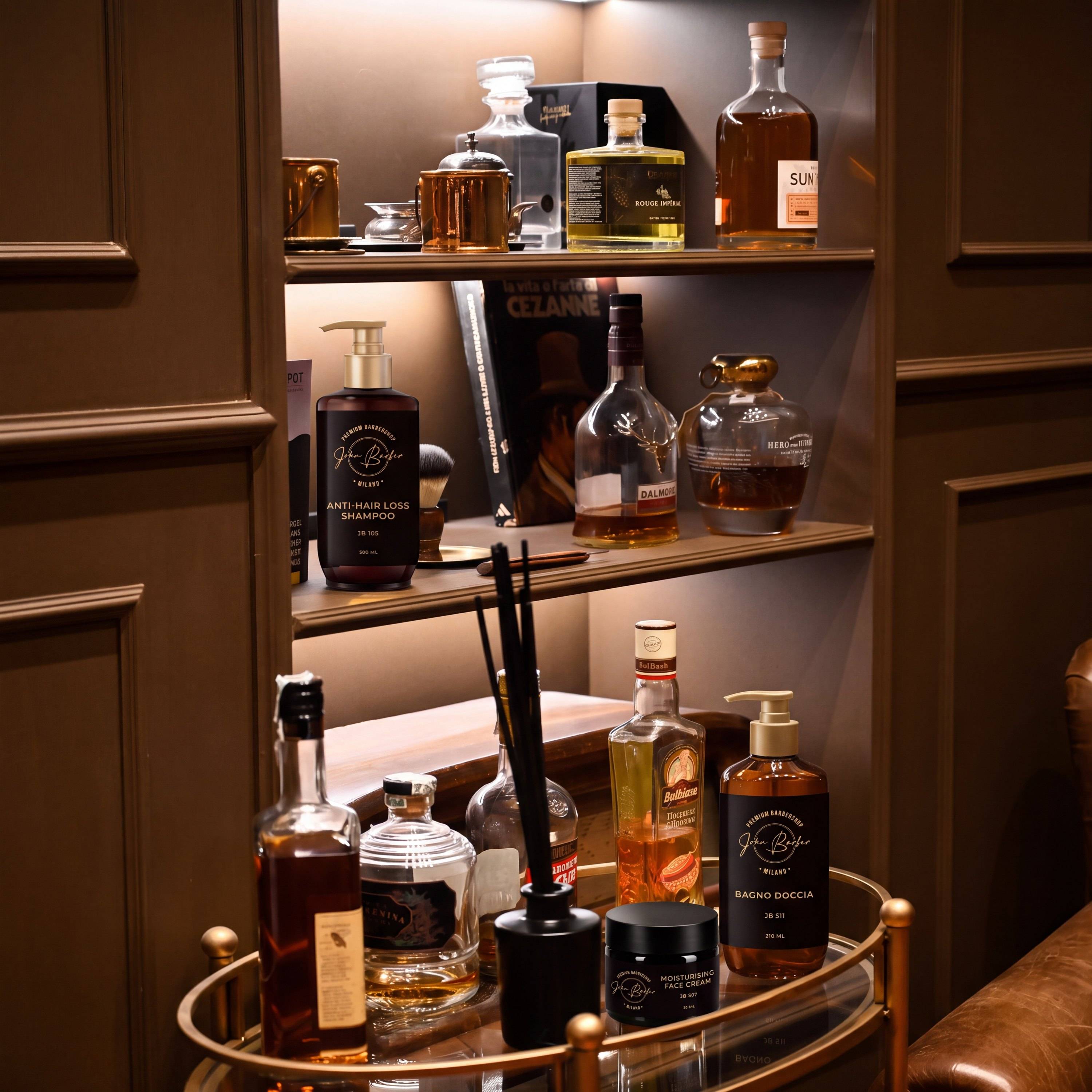 Innenraum des John Barber Salons Porta Venezia